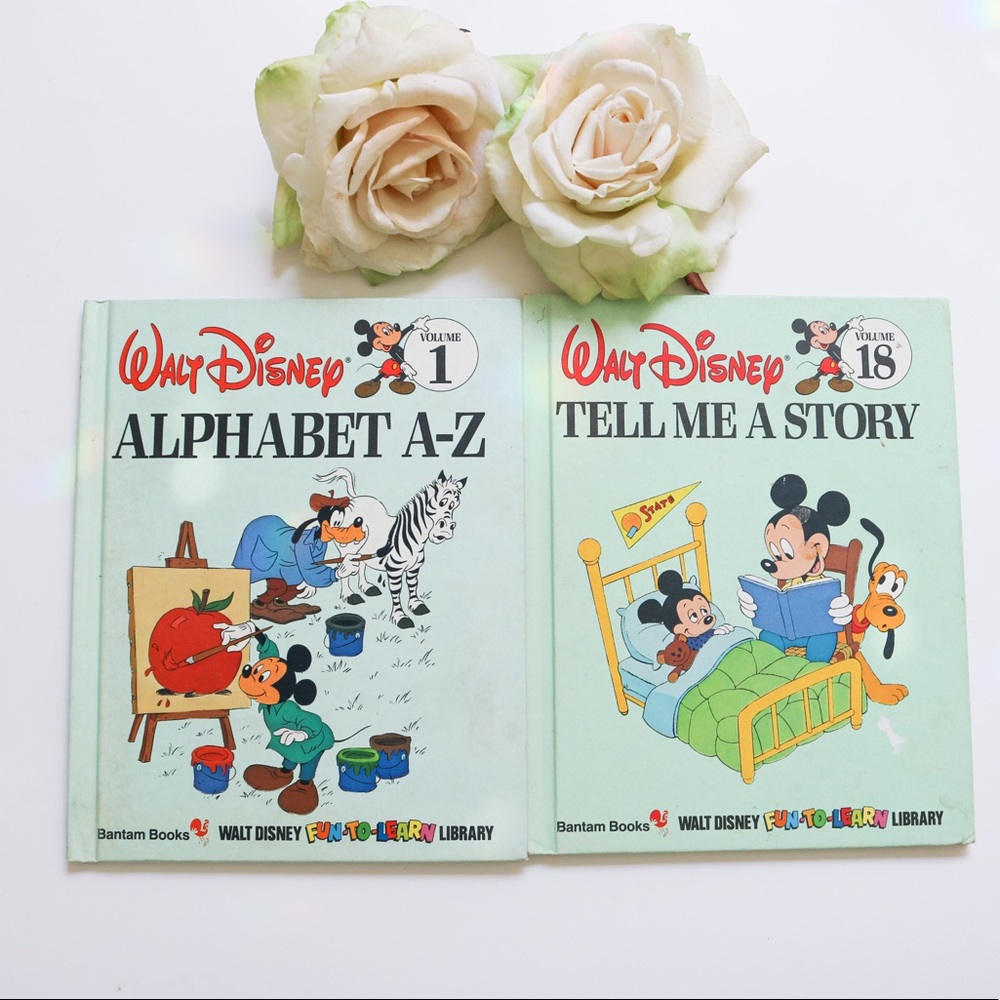 Vintage Lot of 2 Walt Disney books